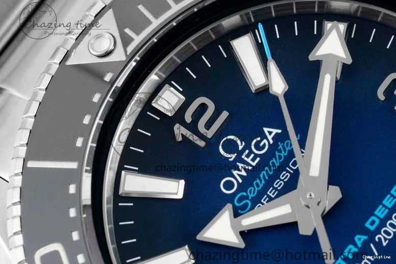0122 EasyCare Seamaster 6000M Ultra Deep SS SBF 1:1 Best Edition Deep Blue Dial on SS Bracelet A8912 Super Clone 7816